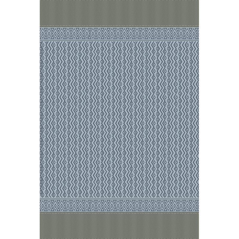Tapis décoratif moderne à motif vertical bleu, Rectangle 3 pi 9,81 po x 4 pi 11,06 po