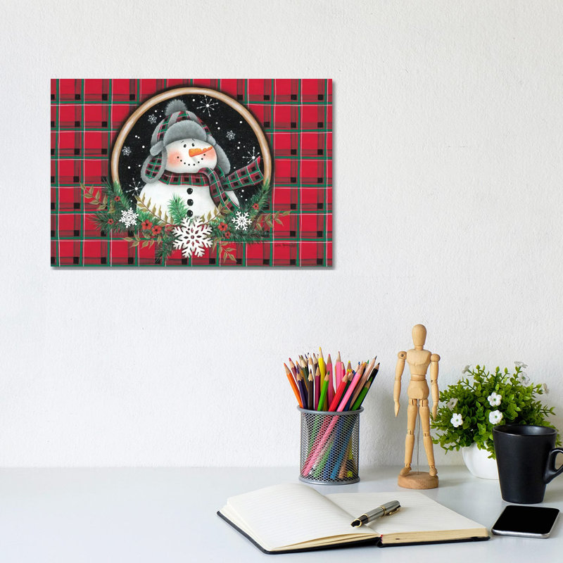 «Snowflake Snowman Portrait», reproduction d'art sur toile tendue