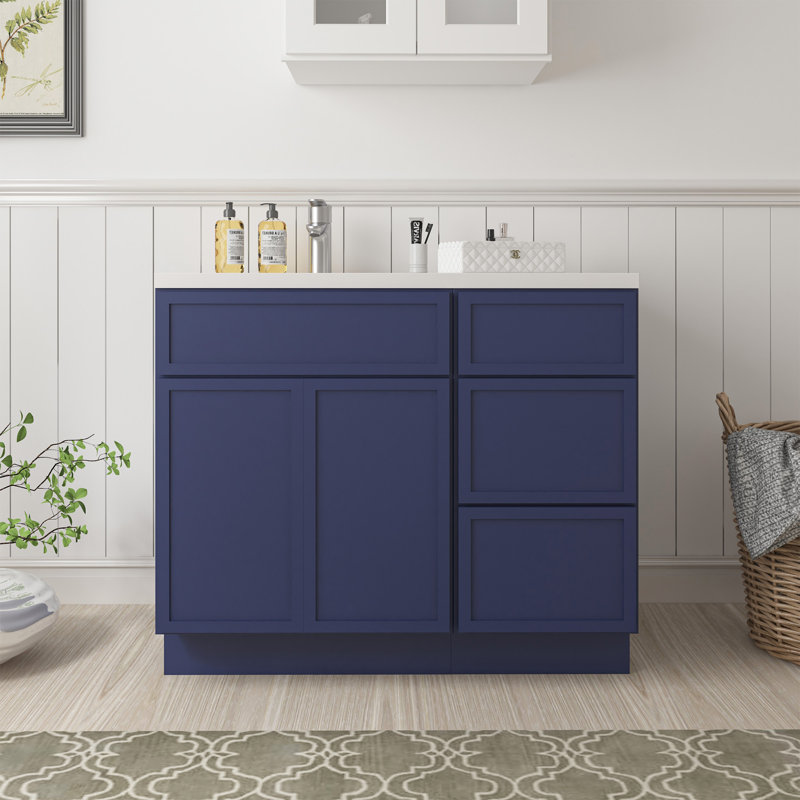 Base de meuble-lavabo simple 39 po seulement, Bleu