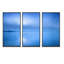«Blue Water Surface In Morning - Sea & Shore», ensemble de 3 toiles encadrées-940286451-940286450