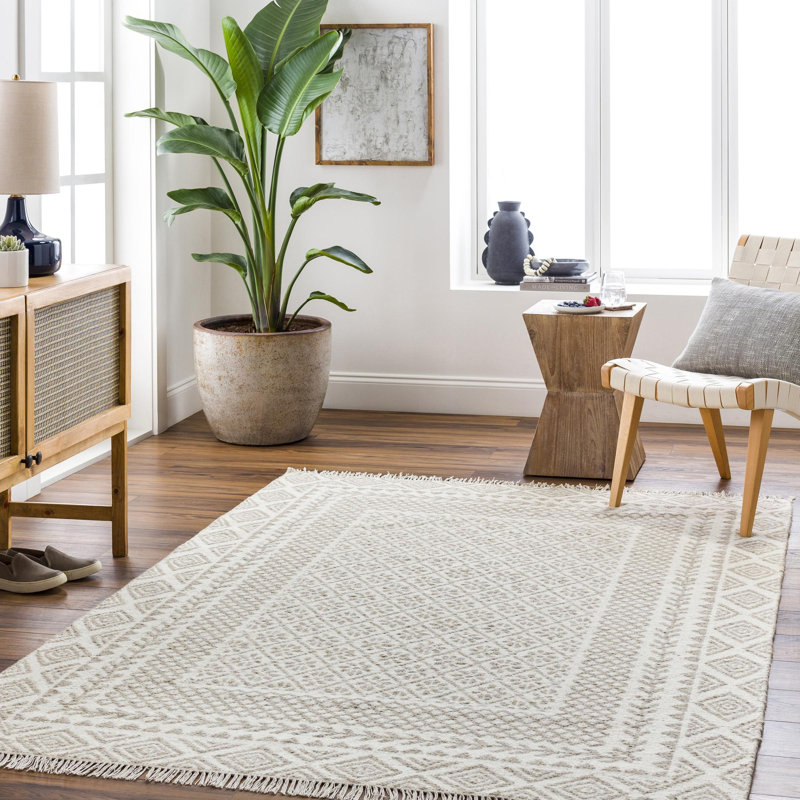 Kenyatta Wool Geometric Indoor Rug, Rectangle 2' x 3'