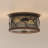 Inlight 2-Light Farmhouse 13''W Outdoor Flush Mount Ceiling Light, Bulb Not Included