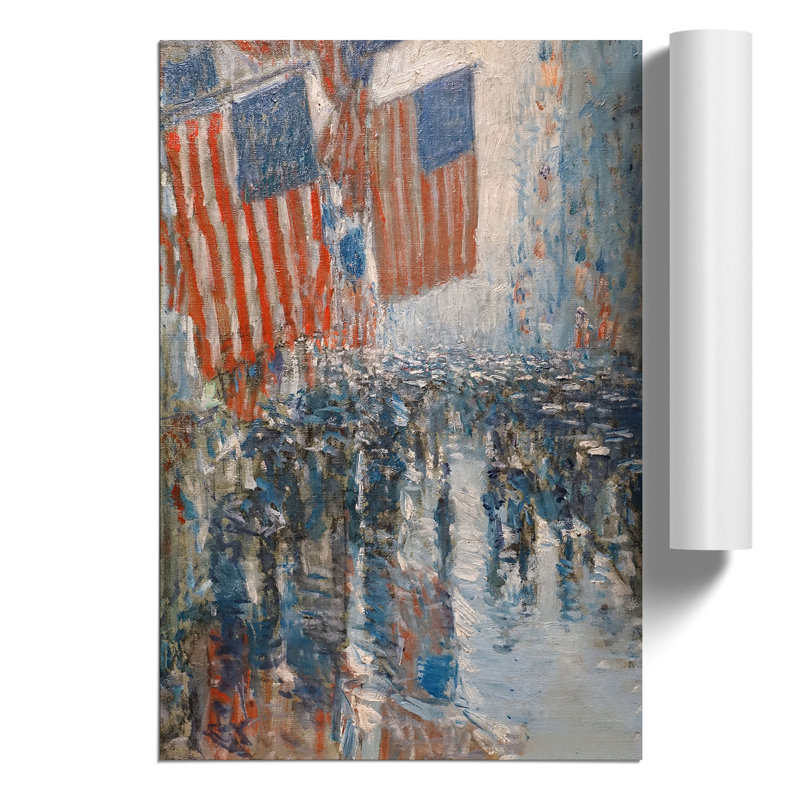 Rainy Day on Fifth Avenue by Childe Hassam - Frameless Print, 42cm H x 30cm W x 0.1cm D