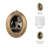 Resin, 4X6 Round Applique Photo Frame, Gold