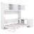 Queen Size Murphy Bed With Desk And Shelves, Modern Wall Bed With Big Cabinets-1517542413