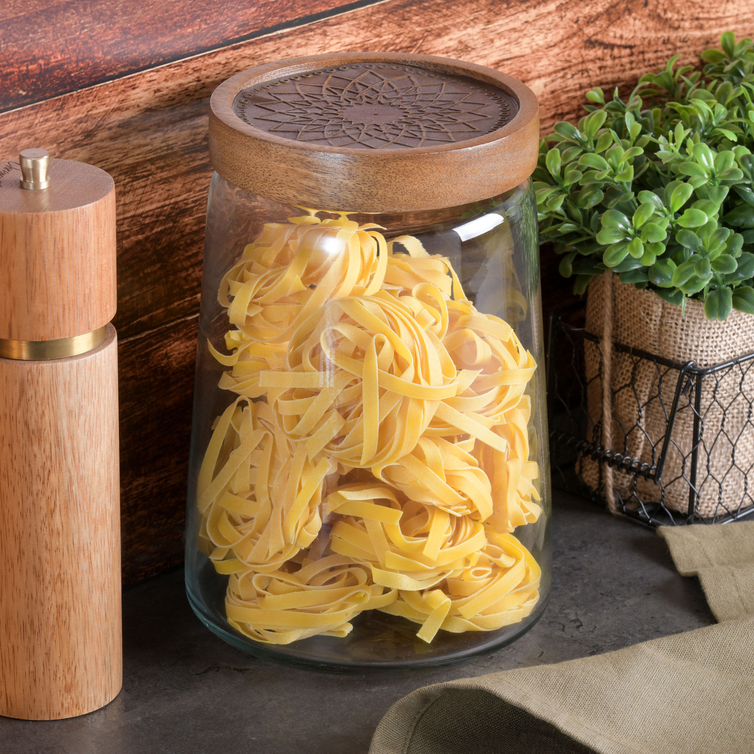 Pasta Storage Containers, Glass Spaghetti Container Noodle Storage