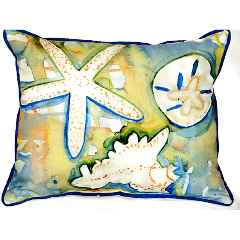 Beach Treasures Rectangular Pillow Cover & Insert, Small