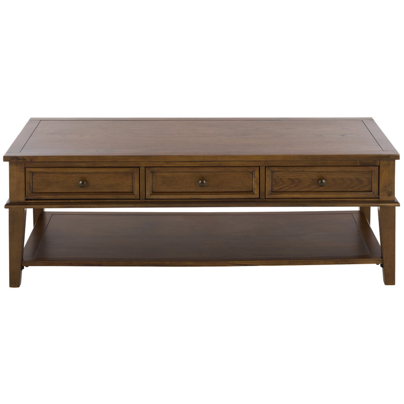 Table basse avec rangement Samira, Chêne moyen