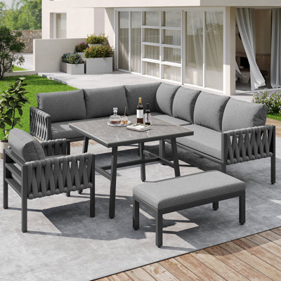 Outdoor Sectional Patio Set With Cushions