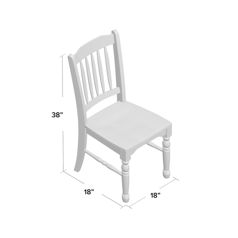 Letizia 17.32'' H Solid Wood Side Chair, Black/Oak