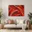 «Geometric Abstraction 5», art mural en métal rouge
