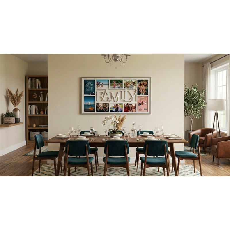 10 Slots Picture Frames With Heartwarming Centerpiece