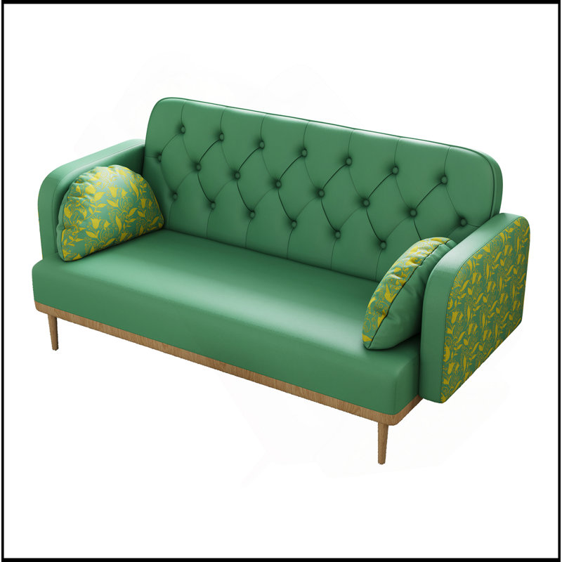 Canapé avec causeuse et motif tulipe, Vert