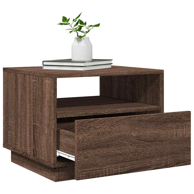 Carrel Frame Coffee Table, Brown Oak
