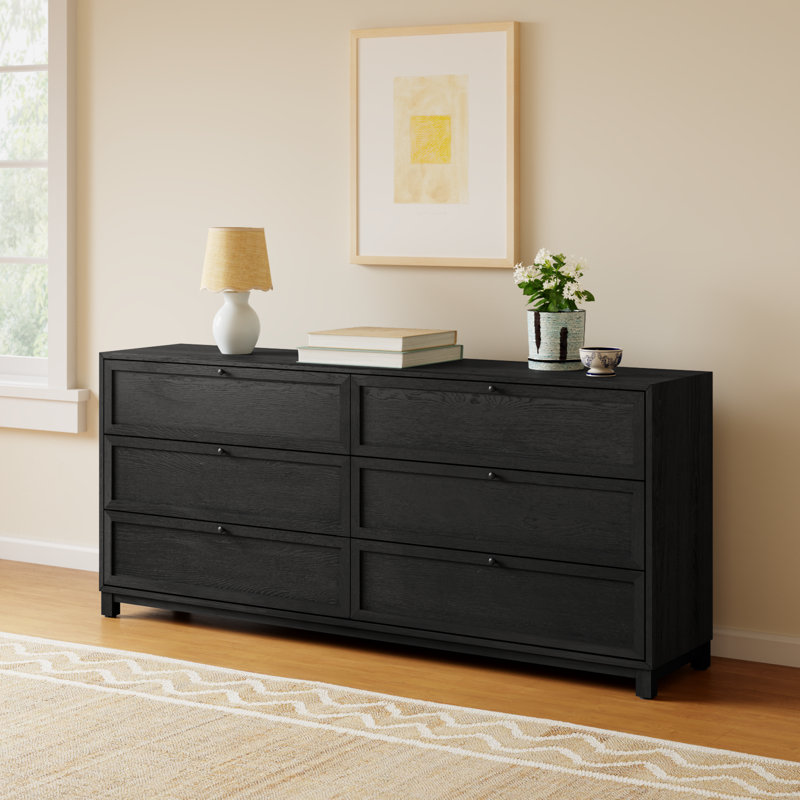 Sonata 75'' W 6 - Drawer Dresser, Drifted Matte Black