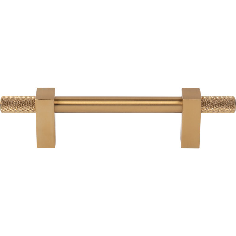 Larkin 4 Knurled Ends Bar Pull, Satin Bronze, 3 3/4"