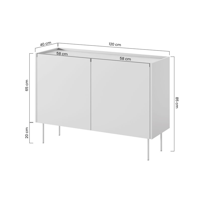 Bobak 120cm Sideboard, Cashmere