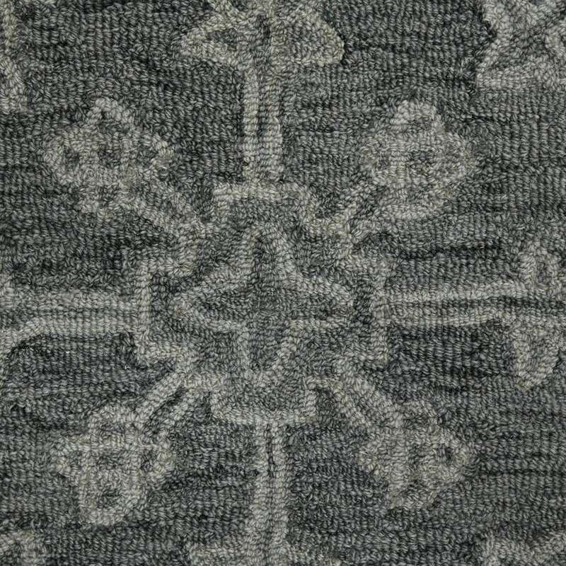 Laurent Hand-Tufted Geometric Natural Wool Area Rug, Rectangle 8' x 11'