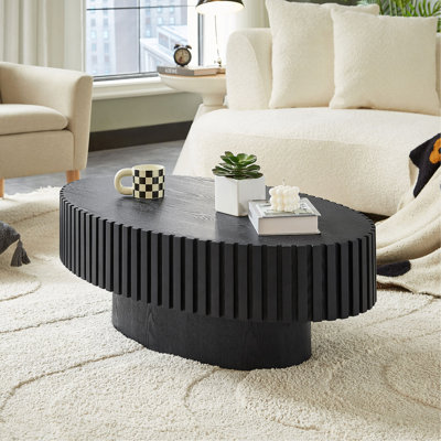 Table basse 43,7 pouces Modern Handcraft Drum Ellipse | Pour le salon