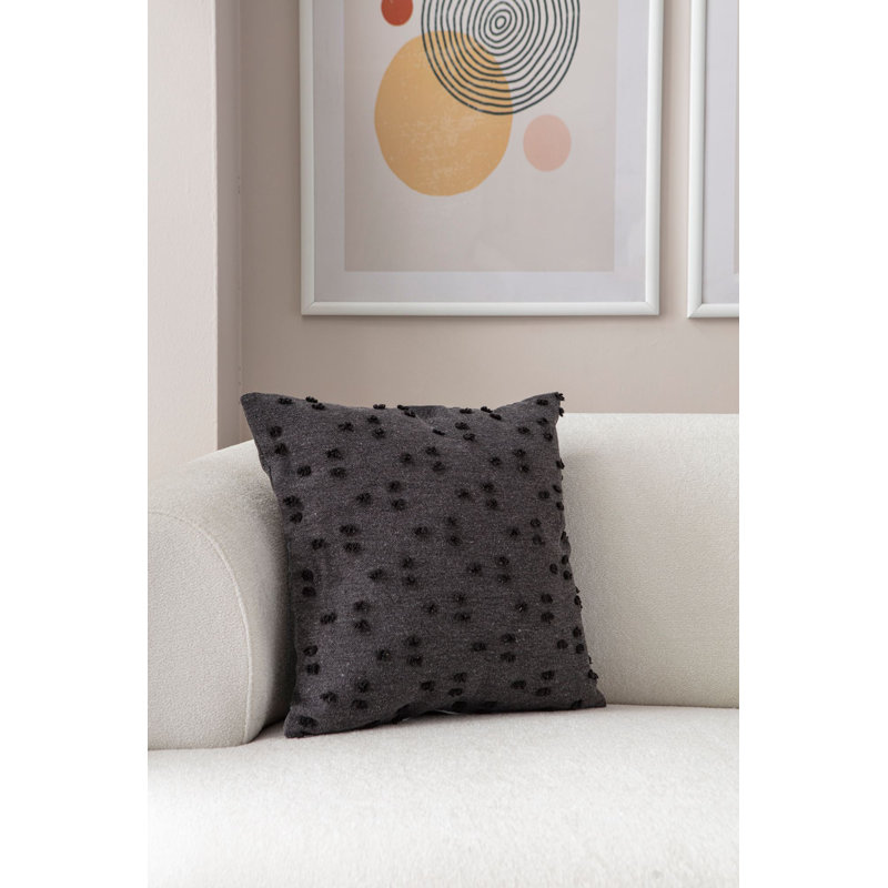 Premium Black Cushion Cover, 16.9 x 16.9 Inches | 100% Polyester, Machine Washable, Soft Fabric, Durable & Stylish | Perfect for Home Decor, Sofas, Chairs & Outdoor Use | Easy Care and Modern Design
