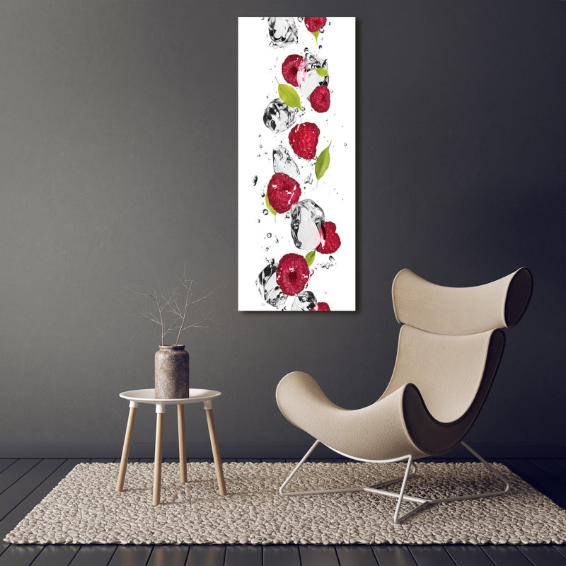 Raspberry And Water - Wrapped Canvas Print