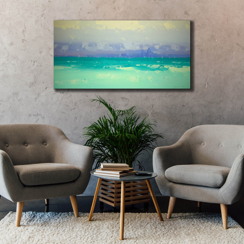 Art mural sur toile Latitude Run® «Emerald Breeze» par Vahe Yeremyan, H 30 po x l 60 po x P 1,5 po
