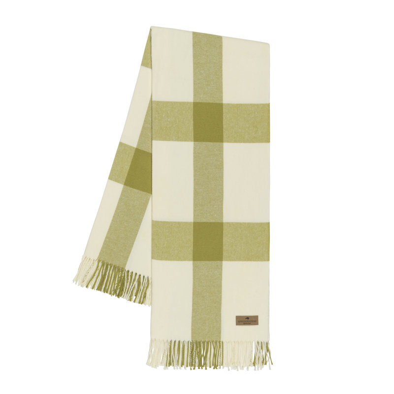 Cider Wellington Plaid Luxurious Wool Blend Throw