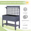 Lit de jardin surélevé avec treillis sur roulettes 41 po Outsunny
