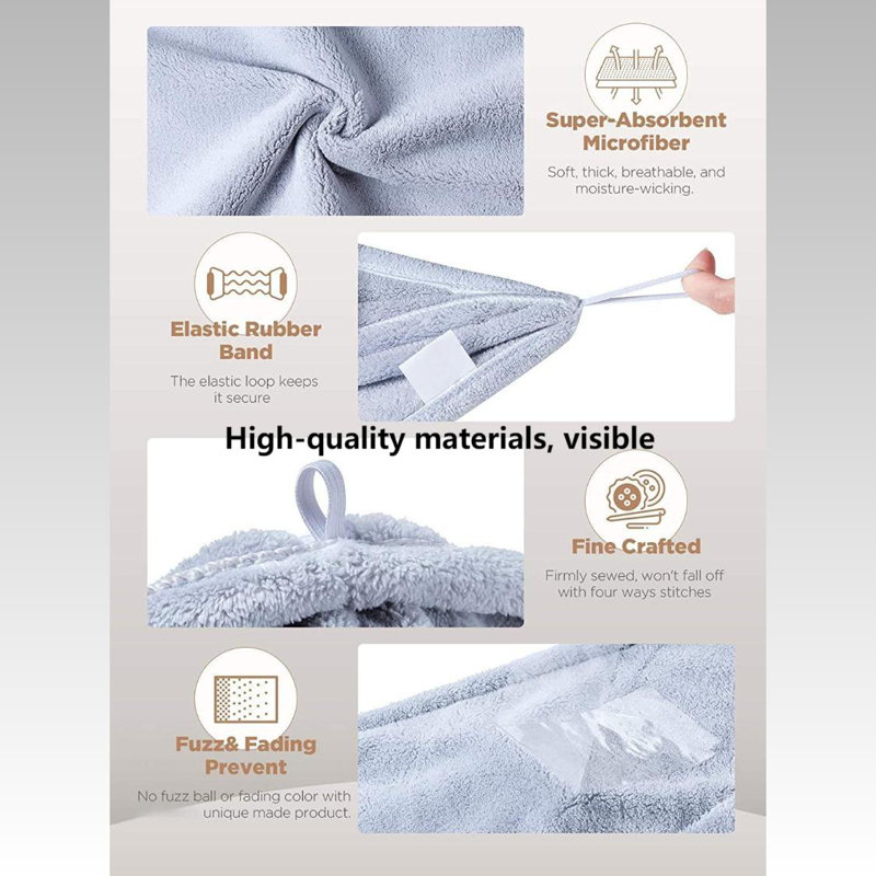 Ensemble de 3 serviettes en microfibre à séchage rapide super absorbant