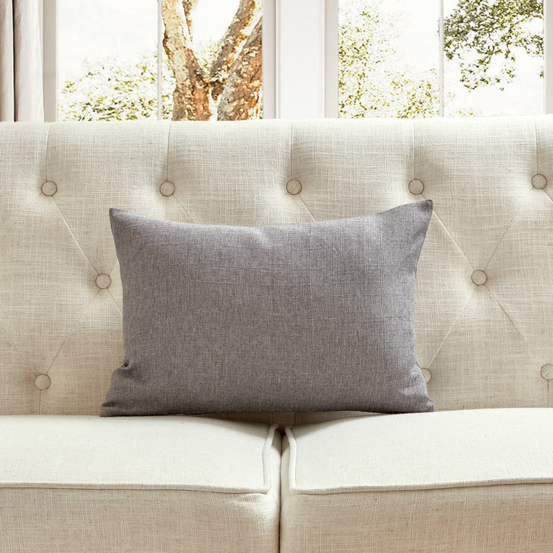 Housse de coussin réversible SEATTLE SOLID, Gris, polyester