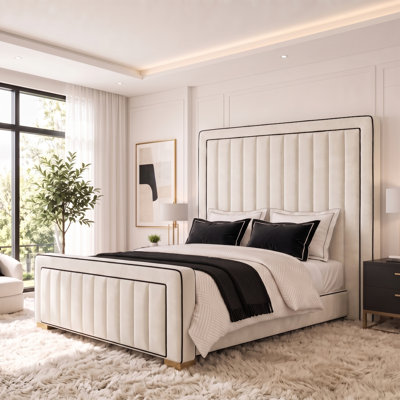 London 68" Tall Luxury Upholstered Bed