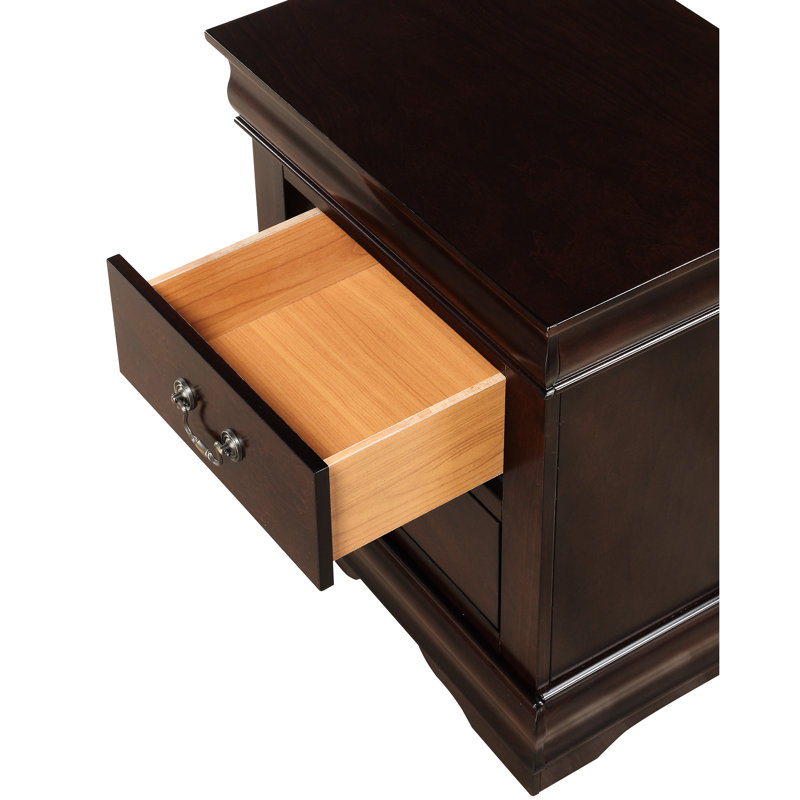 Table de chevet moderne en merisier Almont, Cerisier