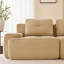 Canapé modulaire moderne de 153 pouces avec tissu velours côtelé, siège profond, passepoil perlé, conception capitonnée et base antidérapante en chameau-518020755