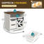Ensemble de 2 tables de bout Brisson l 23,6 po avec station de charge, table d'appoint avec 2 tiroirs et porte de grange, table de chevet en bois pour chambre à coucher et salon Brisson-605576635-714214606