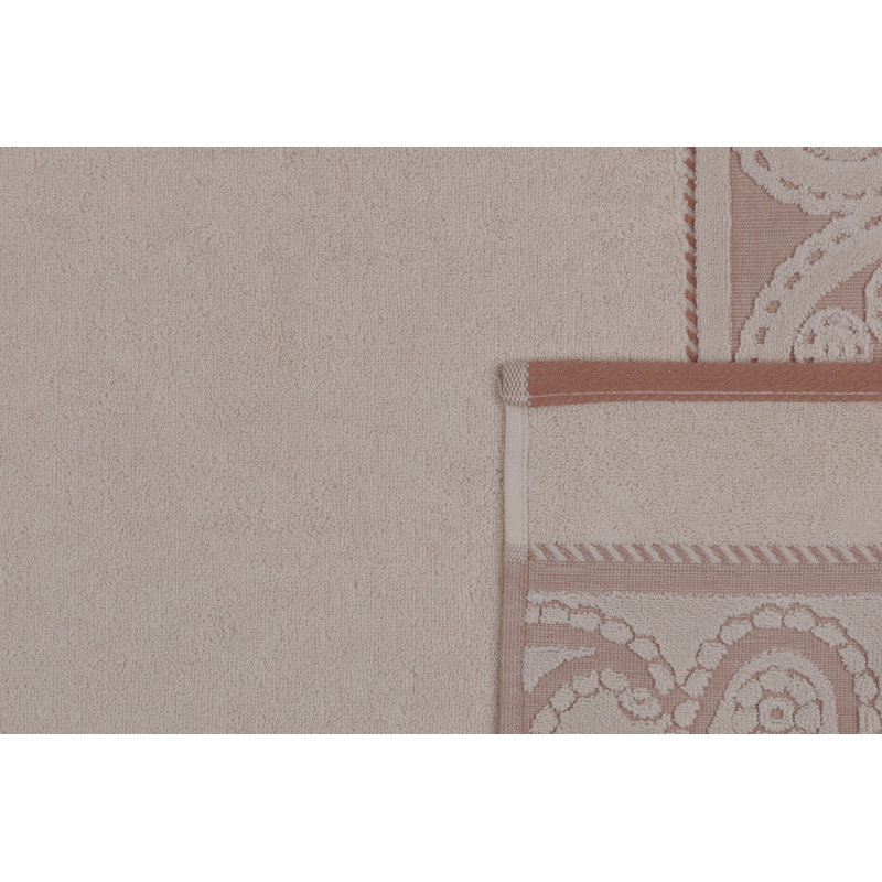 Ensemble de serviettes 100% coton 2 pièces Leshara, Crème