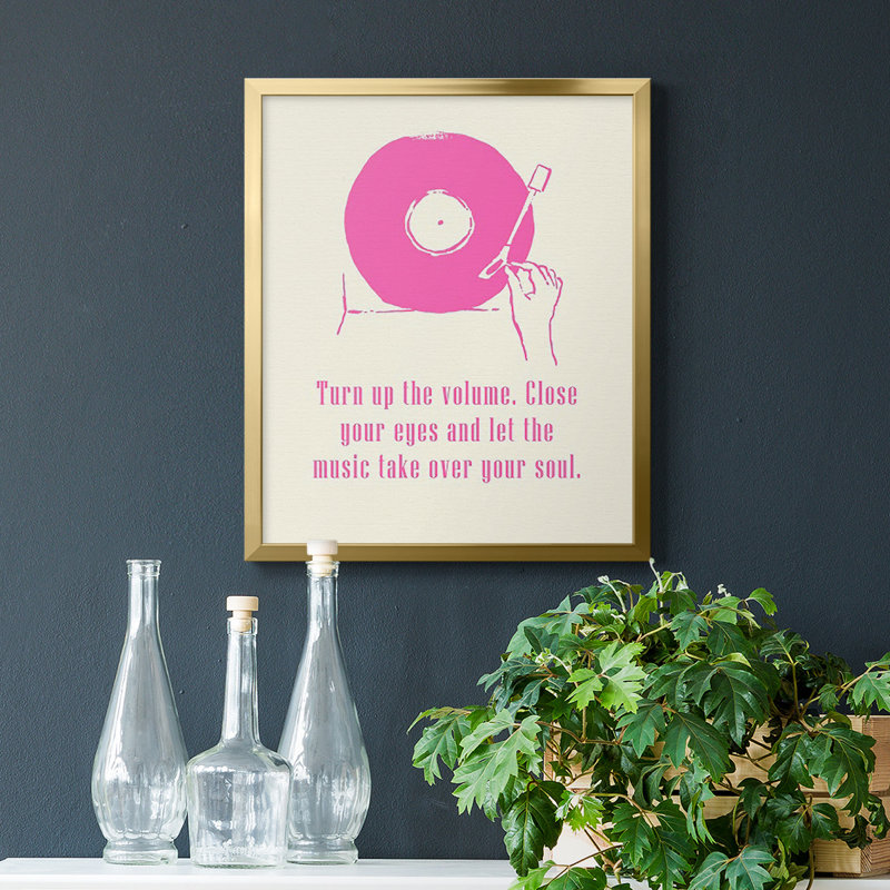 Toile encadrée de qualité supérieure Sweet Melody III - prête à être accrochée, H 24 po x l 20 po, Or