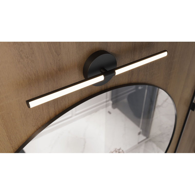 Chicago - Éclairage pour meuble-lavabo à DEL 24 po - 30 W - noir, Noir