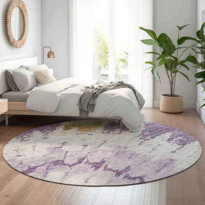 Tapis mauve Premium lavable à la machine