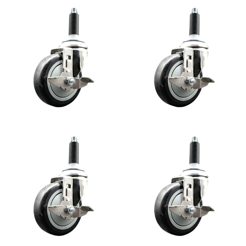 Polyurethane Casters, Black