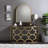 Eckel Contemporary 54"L Console Table with Half-Moon Style in Gold and Black