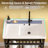 32"W x 36"H Freestanding Laundry Sink with Integrated Washboard and Black Metal Frame