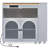 Rolling Kitchen Island With Extended Table, Kitchen Island On Wheels With LED Lights,Power Outlets And 2 Fluted Glass Doors, Kitchen Island With A Storage Compartment And Side 3 Open Shelves, Grey-323451662