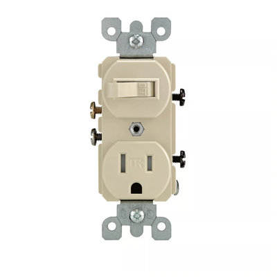 Leviton 15 Amp 125 Volt Combination Switch/Outlet 5-15R 1 Pack