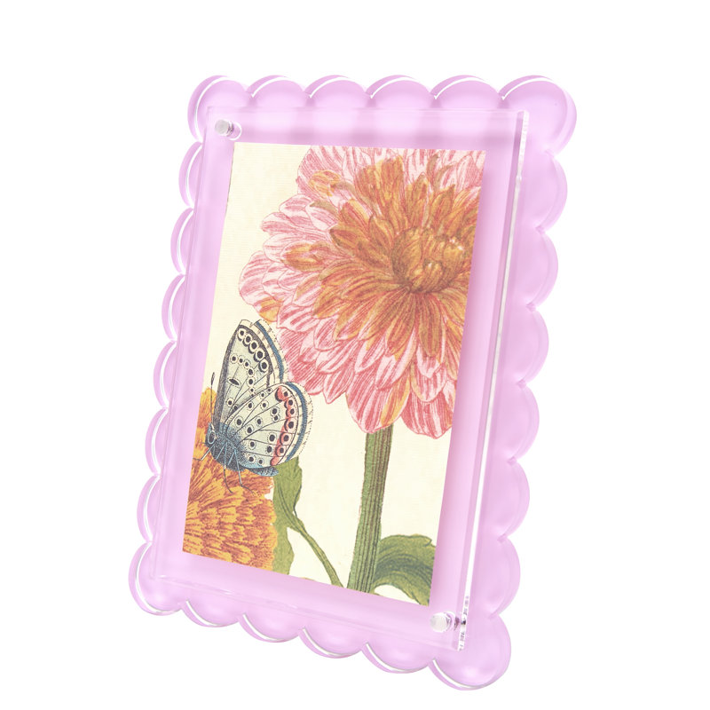 Floater Picture Frame, Light Pink, 6" W x 8" H