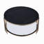 Table basse ronde, table d'appoint avec cadre de rangement en métal
