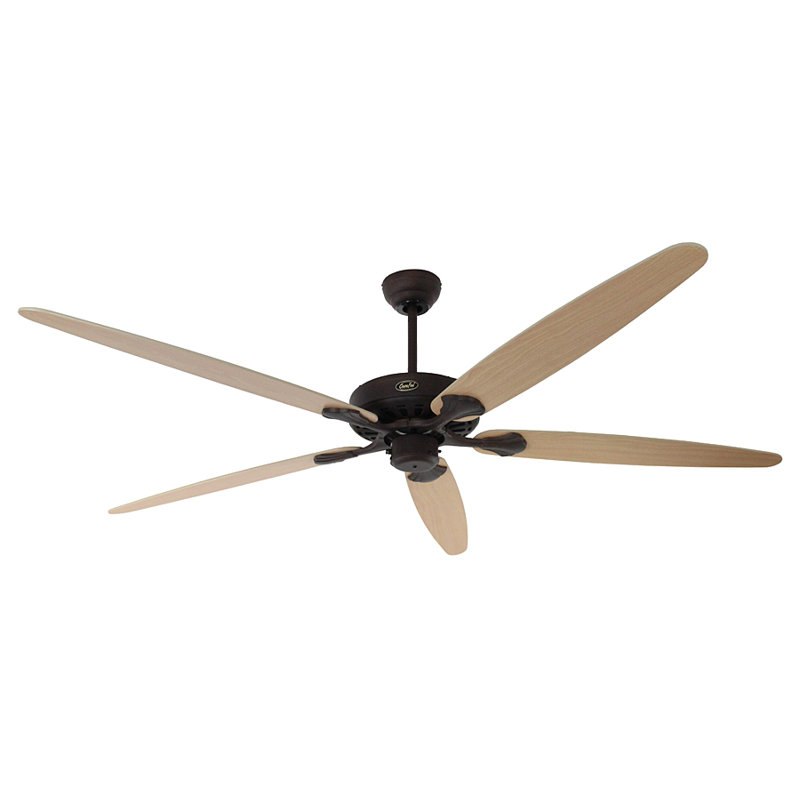 Boutwell 180cm Ceiling Fan, Lacquered Antique Brown with Maple and Beech Blade
