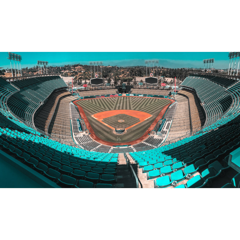 " Los Angeles Dodger Baseball Stadium, Wide Angle, Dodgers, Baseball, Stadium ", 26" H x 50" W x 1.5" D