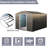 8x10ft Outdoor Metal Shed, Gray - Galvanized Frame, Weather- Panels, Easy Build Process With Anchor And Hook Shelf Lock Gloves Sliding Door Padlock Punched Vents Iron Vents, Access-118124265-118124269