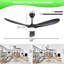 Ventilateur de plafond intelligent avec lumières 2 tiges verticales, 3 pales de ventilateur en ABS, moteur à courant continu silencieux réversible pour ferme de chambre à coucher intérieure-1304490248-1304490253