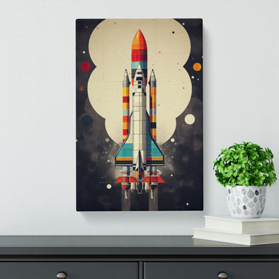 Rocket Geometric - Wrapped Canvas